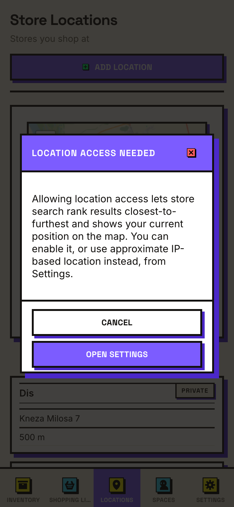Location tracking - light mode